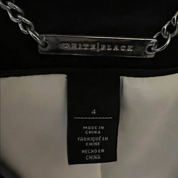 White House Black Market Black and White Striped Blazer - Picture 2 of 2